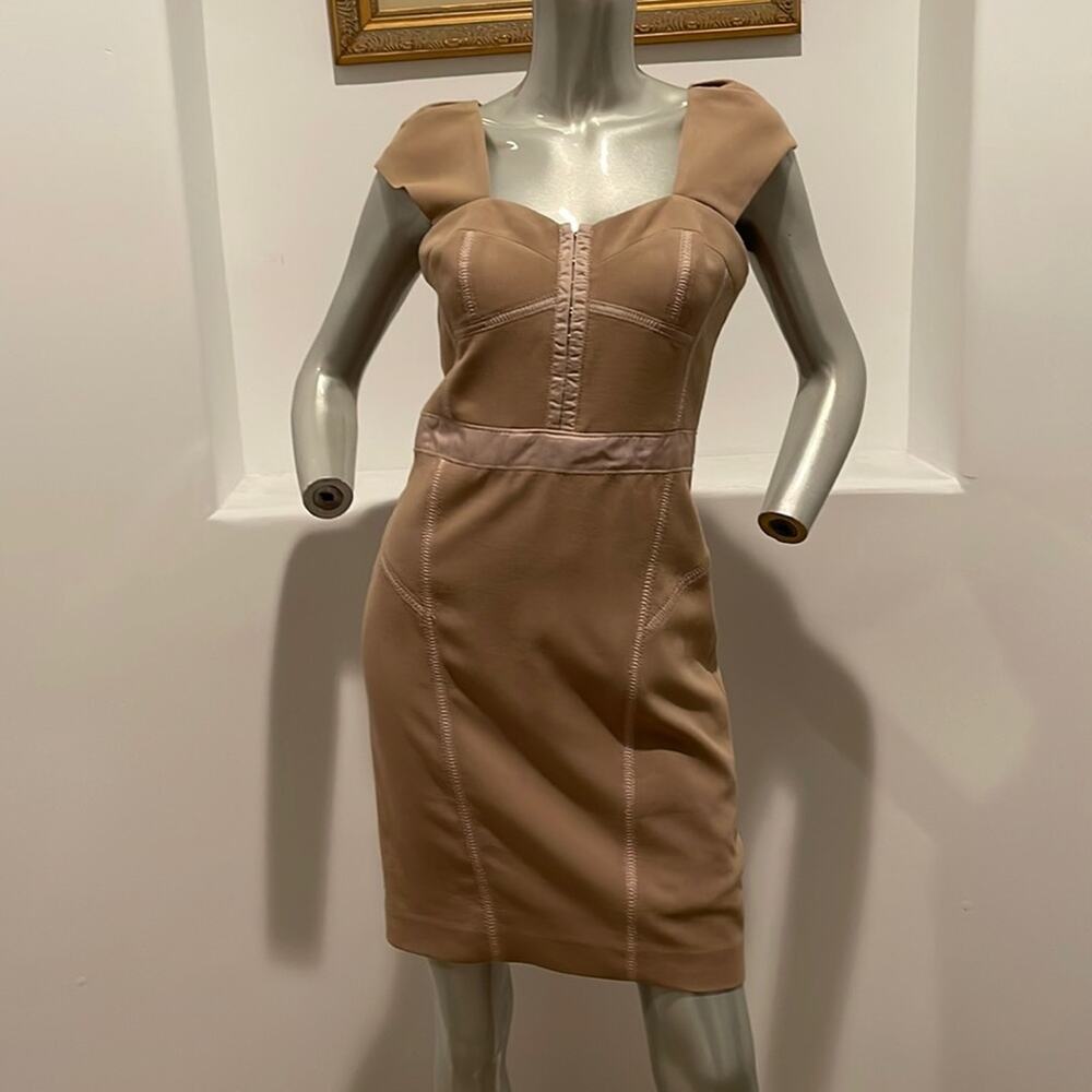 Rebecca Taylor Bustier Dress Sandstone  Sleeveless Size 6